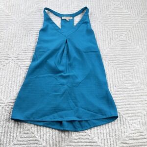 Banana Republic Camisole Tank Top Womens Petite XXS Blue V Neck Racerback Soft